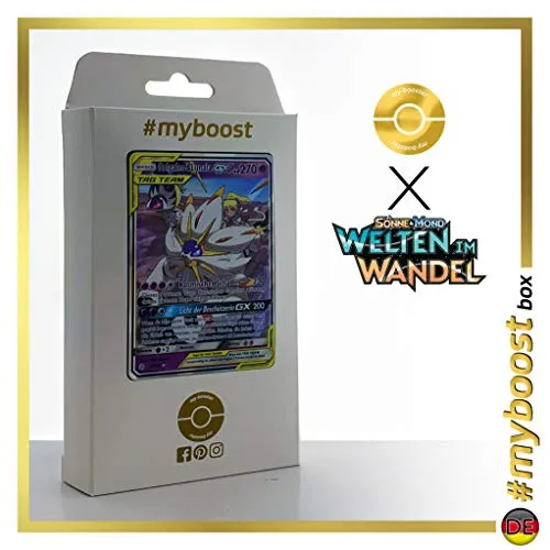 Solgaleo & Lunala-GX (Solgaleo e Lunala-GX) 75/236 - #myboost X Sonne & Mond 12 Welten im Wandel - Box di 10 Carte Pokémon Tedesca