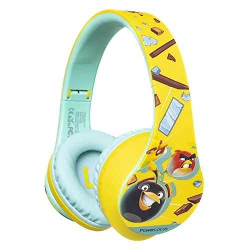 PowerLocus Cuffie Bluetooth per Bambini, P2 Cuffie Wireless Over-Ear, Cuffie Bluetooth 5.0 Pieghevoli, con Microfono, Micro SD, Cuffie Wireless e cablato, Custodia da viaggio