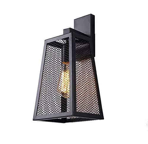 ● Capannone industriale con parabole luminose Retro loft americano Ferro da stiro Ristorante europeo all'aperto E27 * 1 Lunghezza 15 & tempi; altezza 34 cm nero ●