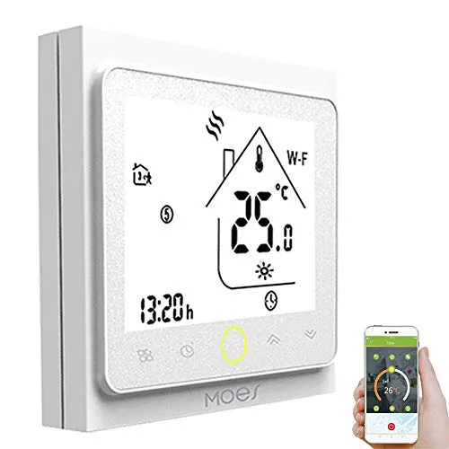 Decdeal Thermostat Intelligente WiFi - Termostato Programmabile per Riscaldamento dell'Acqua, Supporto App/Controllo Vocale, GA, Compatibile con Alexa/Google Home