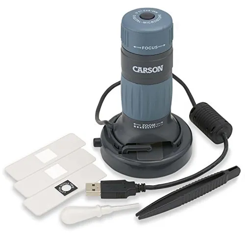 Carson zPix Set per microscopio digitale USB manuale 86x-457x (su monitor da 21”)