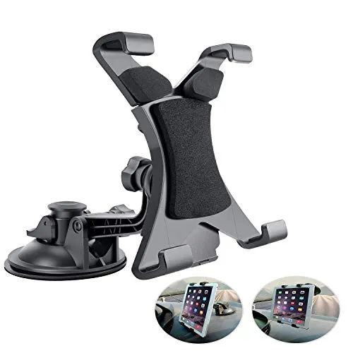 Supporto per Tablet Auto Car Holder Regolabile a 360 Gradi con Forte Ventosa da Parabrezza Cruscotto per 7"~ 10.5" Tablet