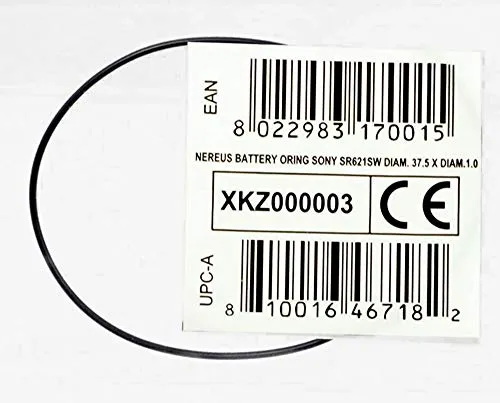 Cressi Nereus Battery Oring Sony Sr621Sw Diam. 37.5 X Diam.1.0, Guarnizione Fondello O-Ring Unisex Adulto, Nero, Ø37.5 X Ø1.0