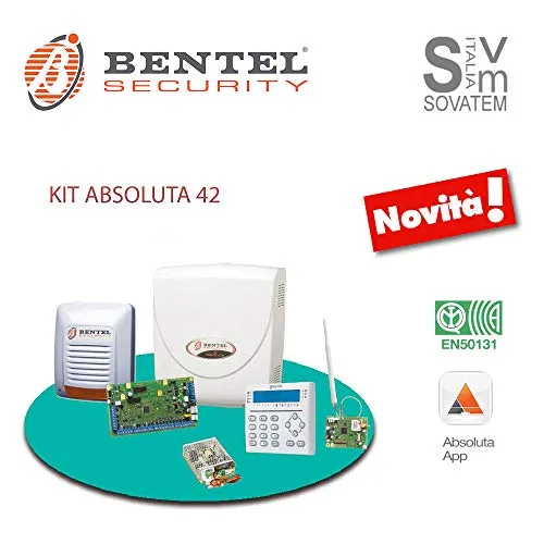 BENTEL ABSOLUTA 42 KIT ANTIFURTO ALLARME FILARE PER ABITAZIONE E UFFICIO