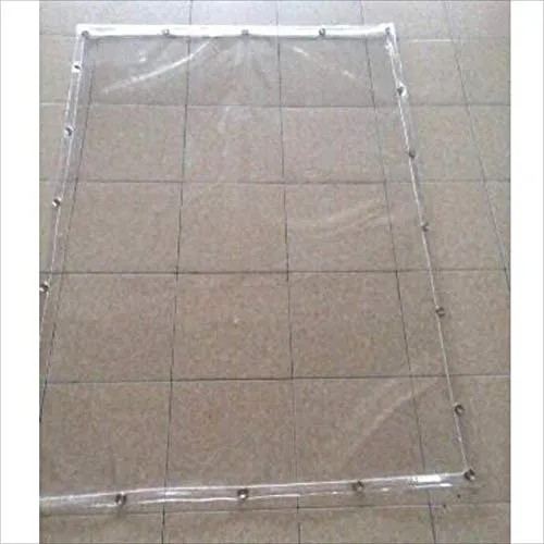 Haipeng PVC telone teloni cerati Copre Tenda Trasparente in plastica Impermeabile e Resistente, per Esterni, su Misura, PVC, Transparent, 2.5x2.34m