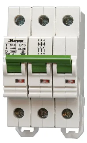 Kopp 725030001 Green Electric interruttore magnetotermico (MCB) 3 poli, 50 a