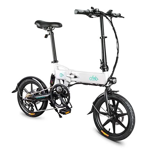 FIIDO D2S Bicicletta Elettrica Pieghevole, Motore Potente da 250W 3 Modalità di Duida Bicicletta Elettrica Ricaricabile Pieghevole Assistita Con Batteria al Litio Rimovibile da 2600mAh/7.8Ah (Bianca)