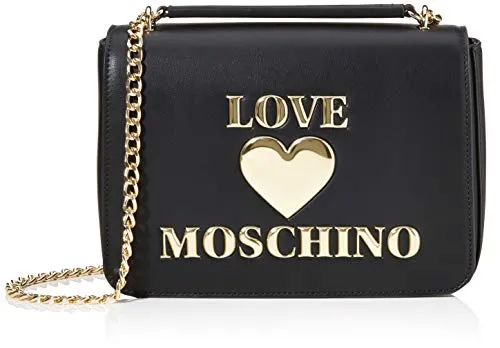 Love Moschino finta pelle, Borsa da Donna, Nero, Normale