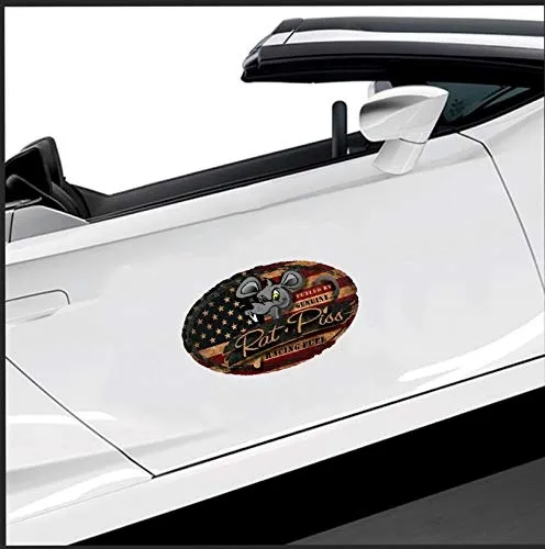 Rat Rod Rat Piss Racing Fuel Car Wrapstickers Car Graphic Decal Repair Sticker Pull Flower 13Cm X 7.6Cm（Set di 2)