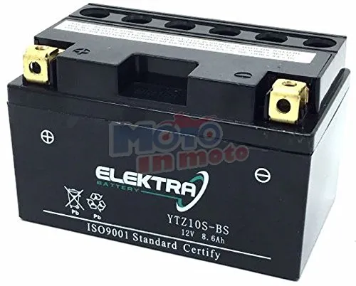 Elektra Battery Batteria Elektra YTZ10S-BS per Honda CBR 600 RR 2003-2006 12V 8,6 Ah con Acido