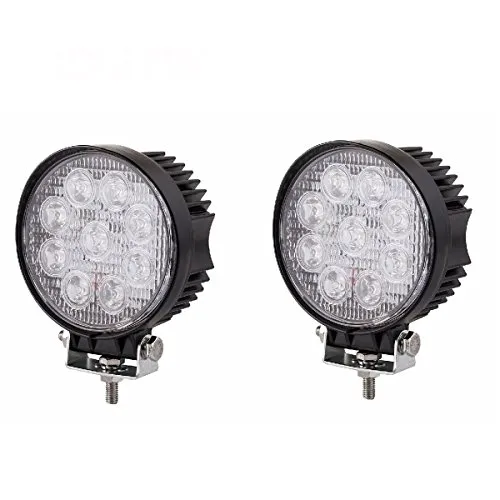 SAILUN 2X27W LED Faro da lavoro, Fari per fuoristrada Faro anteriore,IP67 Impermeabile 12V 24V Luce retromarcia, Trattore per auto SUV ATV UTV (2 * 27 W, rotondo)