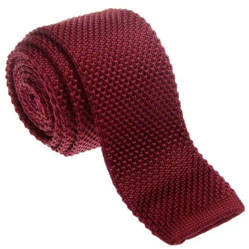 Cravatta a maglia Retreez, modello Vintage, stile Casual elegante, da uomo 5,1cm, in vari colori Burgundy Taglia unica 