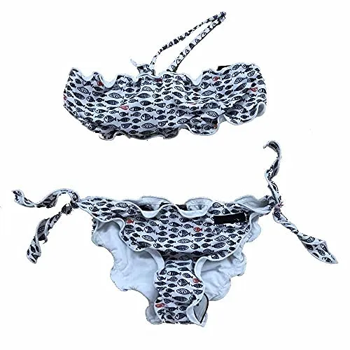 RRD COSTUME BIKINI BAMBINA BIANCO FANTASIA W199681 Bianco 10 anni