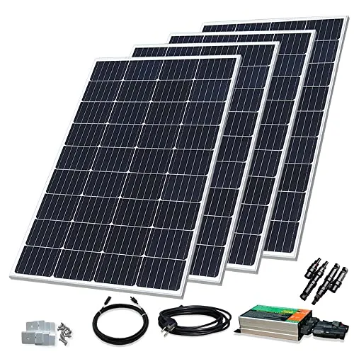 XINPUGUANG Kit fotovoltaico Plug & Play pannello solare 600w Impianto solare a rete 4pcs 150w pannelli solari da balcone sistema completo Modulo Mono 600 watt 230v Micro Inverter