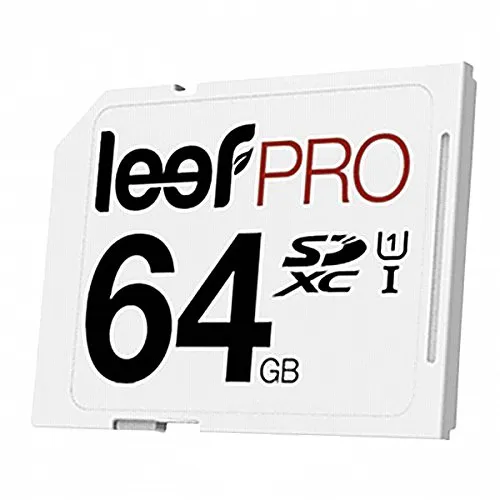 Leef SD XC 64GB Pro, con Adattatore SD, 300X, 45Mb/S, Classe 10, UHS-1, Ideali per Fotocamere Professionali e Camcorder