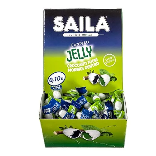 Saila Jelly Mix Confetti Menta E Liquirizia - 200 Pezzi, 460 G