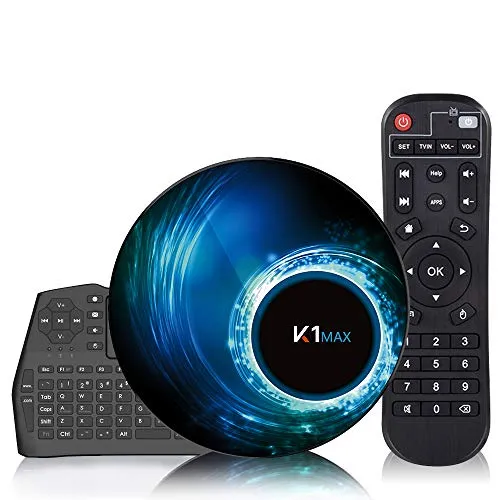 Maxsooner Android 10.0 [4G + 32G] TV box con mini tastiera wireless, box Android RK3318 a 64 bit con processore chip quad-core, doppio Wi-Fi 5G / 2.4G, set-top box, smart TV box