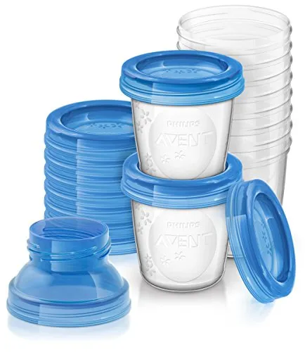 Philips AVENT, SCF618/10, contenitori riutilizzabili per latte materno – Confezione da 10