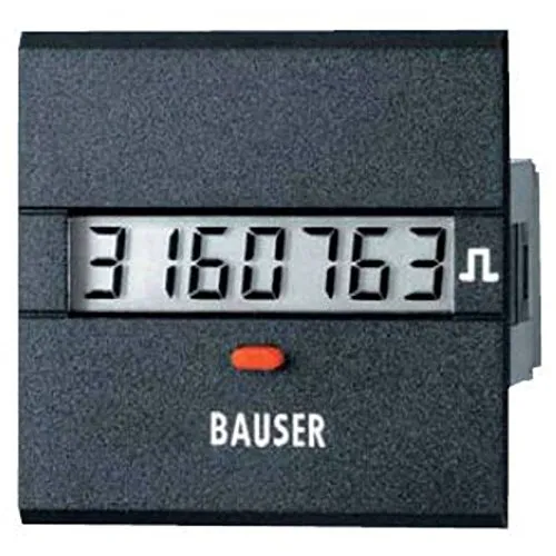 Bauser 3811.3.1.7.0.2 Contatore di tempo o di impulsi digitale- Novità! Soluzione Twin Dim. installazione 45 x 45 mm