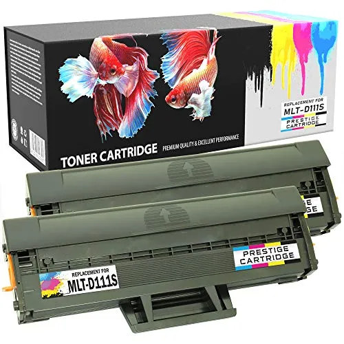 Prestige Cartridge MLT-D111S Kit 2 Toner compatibile per Stampanti Samsung Xpress SL-M2020 / M2021 / M2022 / M2026 / M2070 / M2071, nero, 2 Pezzi