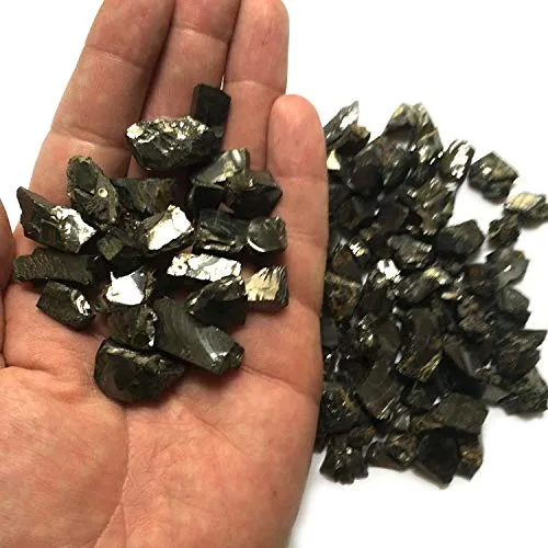 Rough Elite Shungite Detossificazione pietra 100 gr/10 kilogram per acqua e creazione di gioielli, Black, #A 1-3 gramm per one stone