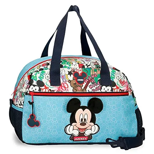 Borsa da Viaggio Disney Mickey Be Cool Blu 24x40x18 cm Poliestere 17,28L