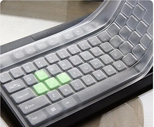 Annedenn, copertura protettiva universale per tastiera del PC, in silicone impermeabile, di colore bianco