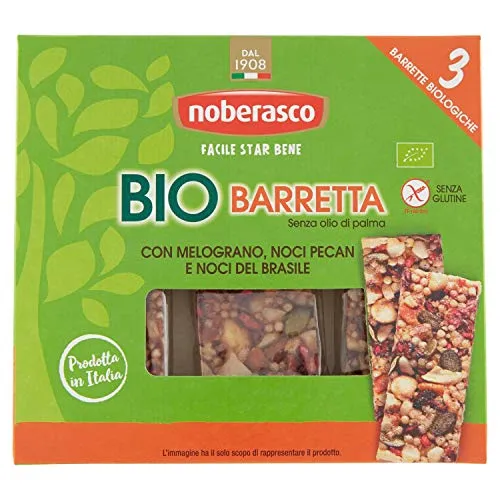 Noberasco - Bio Barretta Melograno Noci Del Brasile E Noci Pecan - 75 G