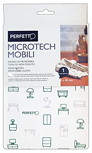 Perfetto Panno in Microfibra Microtech per mobili, Confezione da 1 Pezzo, Dimensioni 45 x 45 cm, Multicolore, Taglia Unica