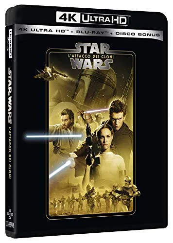 Star Wars 2 L'Attacco Dei Cloni Uhd 4K  (3 Blu Ray)