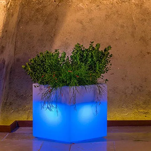 Monacis cube pot bright green vaso luminoso 40 x 40 x 40 cm (1000035119)