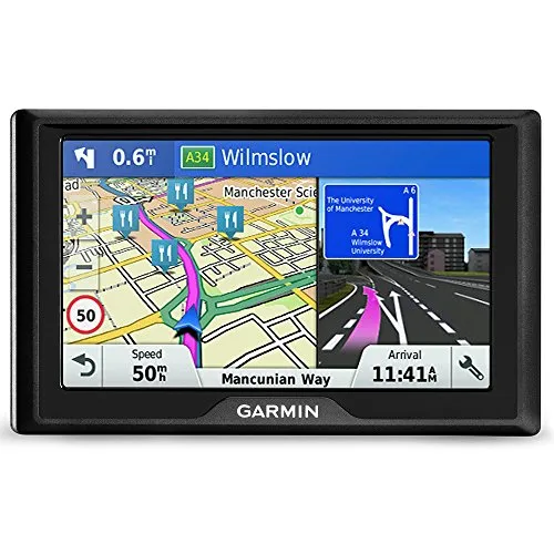 Garmin Drive 61 WE LMT-S Navigatore 6", Mappa UK e Irlanda, Aggiornamento a Vita e Infotraffico Live via Bluetooth, Traffico Smartphone Link (Ricondizionato)