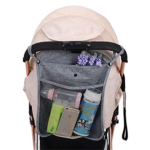 FenFang Borsa a Rete per Passeggino, Bambino Passeggino Universale Organizzatore Borsa con Chiusura a Scatto per la Raccolta di Asciugamano, Pannoli, Merenda, Ciuccio, Giochini, Scarpine, Cellulare