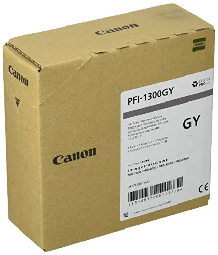 Canon PFI1300GY adatto per PRO2000 Inchistro gris 0817C001 330ml, grigio, One size