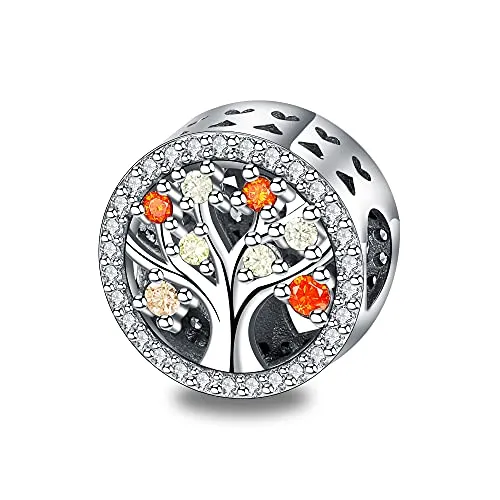 Micory Ciondolo in Argento Sterling 925 Albero Della Vita Charm Bead,Compatibile con Bracciale e Collane Europei