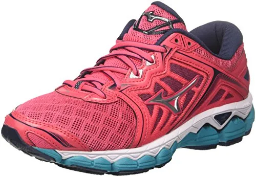 Mizuno Wave Sky, Scarpe Running Donna, DivaPink/Silver/PeacockBlue, 43 EU