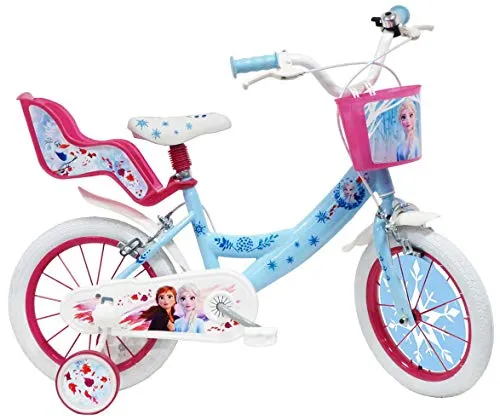 giordanoshop Bicicletta per Bambina 14" 2 Freni Frozen 2