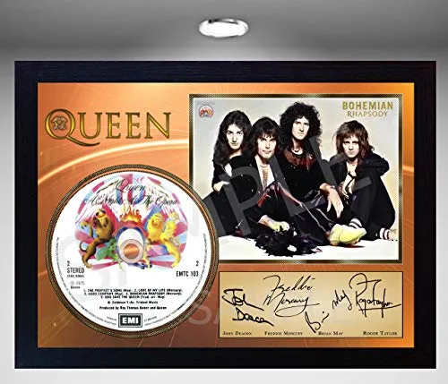 SGH SERVICES NEU! Foto CD con autografo di Freddie Mercury Queen A Night at The Opera Bohemian Rhapsody