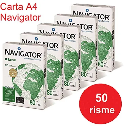 CARTA A4 NAVIGATOR 80 GRAMMI 50 RISME!!