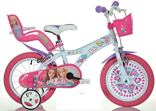 BICICLETTA DINO BIKES Bambina Misura 14 Pollici Bianco Rosa Art. 614 G-BAF