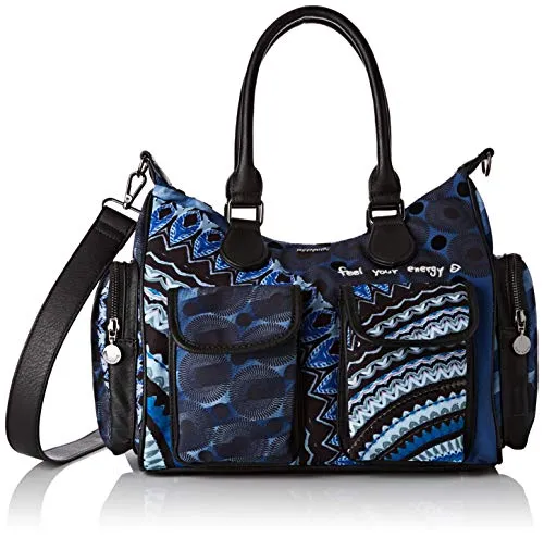 Desigual Bag Rep Frien, Borsa a Cartella Donna, Blu (Blue Indigo), 15.5x25.5x32 cm (B x H x T)