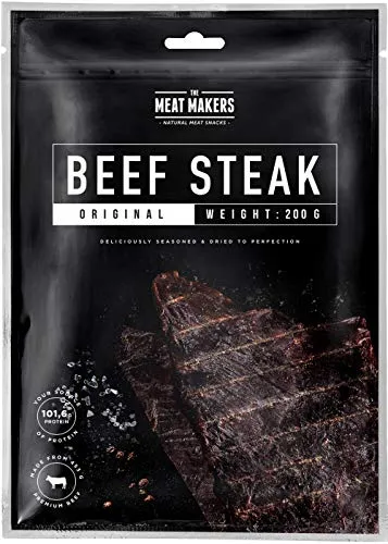 The Meat Makers | BIG PACK Original Dried Beef Jerky Steak (200g) – Carne Secca di Manzo
