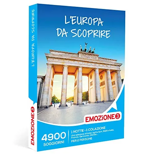 EMOZIONE3 - L'Europa da scoprire -  Cofanetto Regalo Soggiorni   - 1 notte con colazione per 2 persone