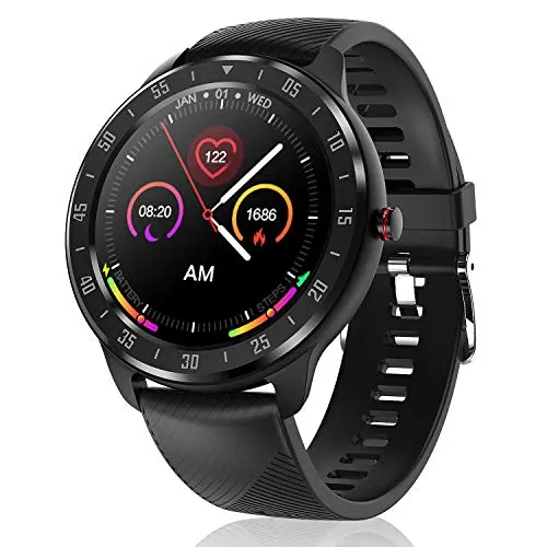 Canmixs Smartwatch Orologio Fitness Tracker Uomo Donna, Bluetooth Smart Watch Cardiofrequenzimetro Da Polso Contapassi Conta Calorie Impermeabile Ip67 Sportivo Activity Tracker Per Android Ios