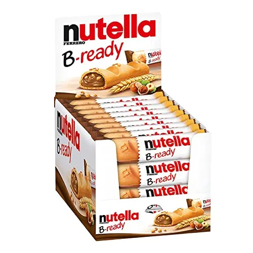 36 NUTELLA B-READY CIALDA DI PANE FARCITA CON NUTELLA SNACK 22 GR BOX ESPOSITORE