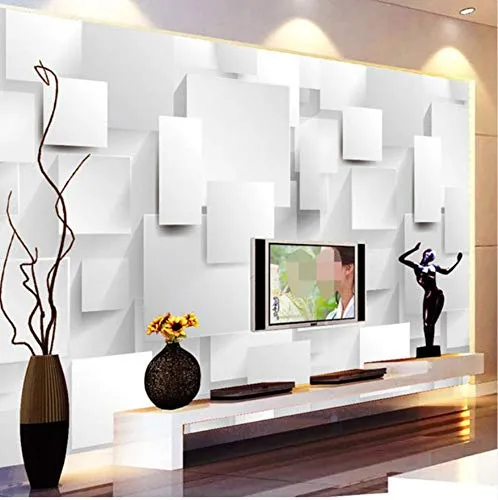 Moderno Minimalista 3D Stereo Geometry Cube Mural Wallpaper Personalizzato Soggiorno Office Fashion Interior Wallpaper Per Pareti 3D-(W)140X(H)100Cm