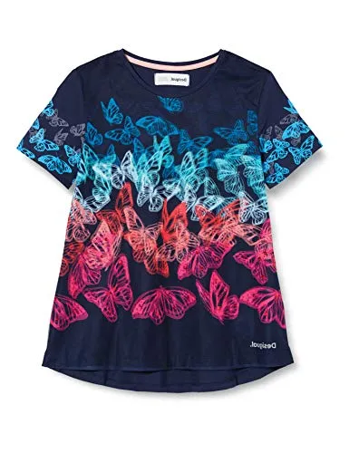 Desigual TS_Newport T-Shirt, Blu (Navy 5000), 164 (Taglia Produttore: 13/14) Bambina