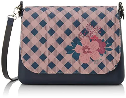 O bag Borsa Glam, Pochette da Giorno Donna, Blue Navy, 27x8x19 cm (W x H x L)