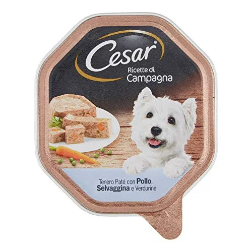 Ricette Di Campagna – Tenero Patè con Pollo Selvaggina E Verdurine Cibo Umido per Cani Vaschetta 150 g