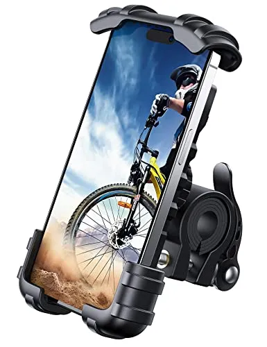 Lamicall Supporto Telefono Bicicletta, Supporto Telefono Motociclo - Universale Manubrio Supporto Cellulare per iPhone 14 13 12 11 Pro Max Mini Xs X 8 7, Samsung S10 S9 S8, 4.7-6.8 Pollici Smartphones